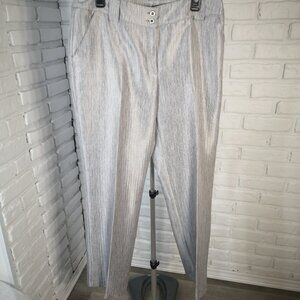 Proportion Petite Conrad C Ladies Size 14P Lt. Grey Shiny Straight Leg Pants